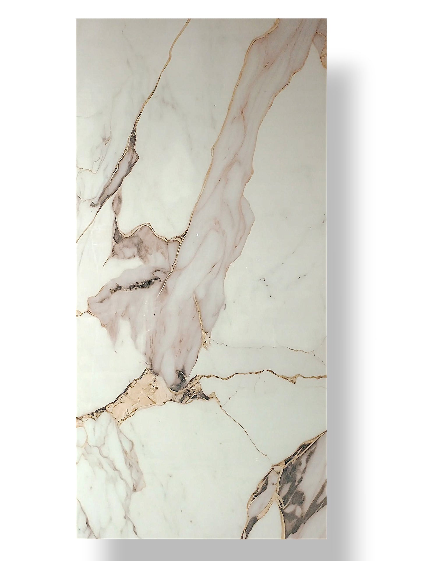 UV Wall Panels – 2.4m x 1.2m x 2.5mm - White Gold Marble Effect