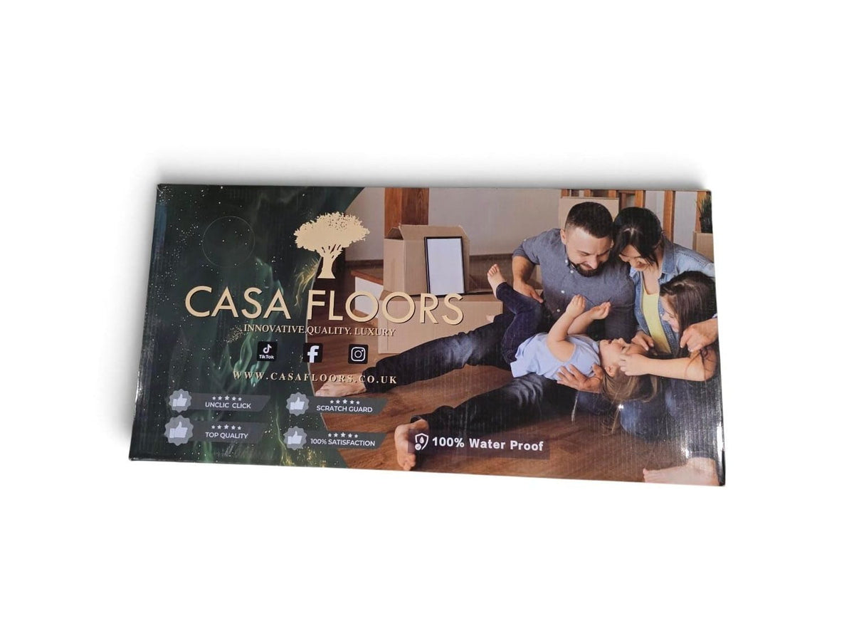 Grey Slate Gloss Tiles 6.5mm Thickness - Casa Floors SPC Click Vinyl Floor - 1.4884m²/Pack
