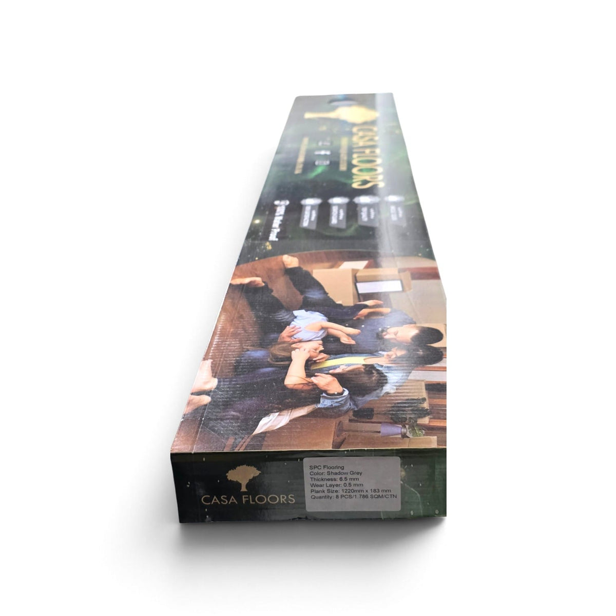 6.5mm Thickness - Casa Floors SPC Click Vinyl Floor Shadow Grey - 1.7861m²/Pack