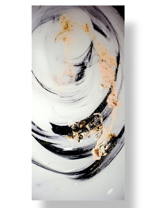 UV Wall Panels – 2.4m x 1.2m x 2.5mm - Swirl White Black Panel