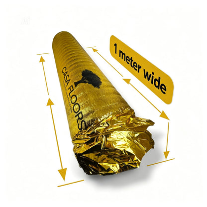 *CASA FLOORS 5mm Gold Laminate & Wood Underlay – 15m² Roll