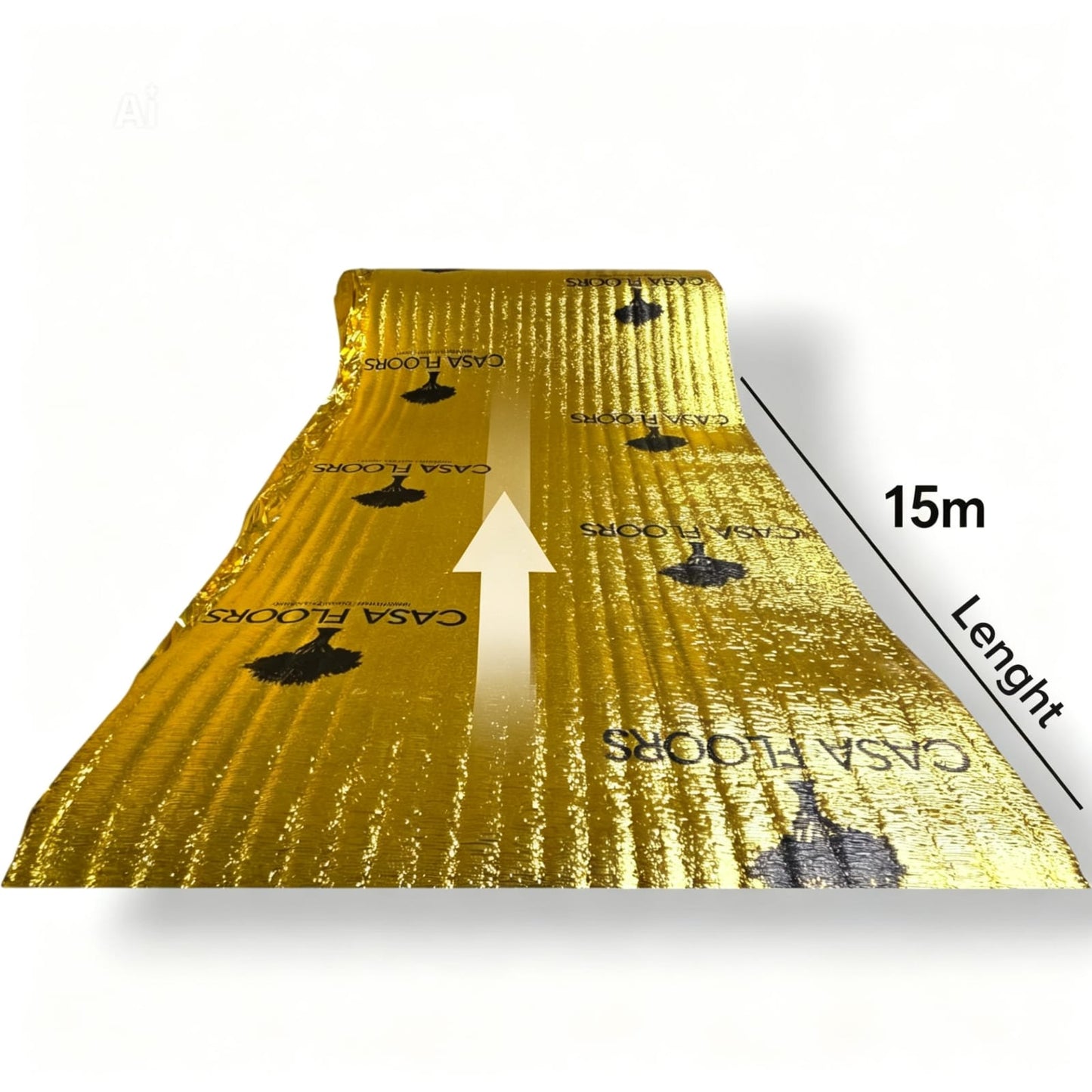 *CASA FLOORS 5mm Gold Laminate & Wood Underlay – 15m² Roll