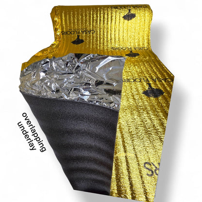 *CASA FLOORS 5mm Gold Laminate & Wood Underlay – 15m² Roll