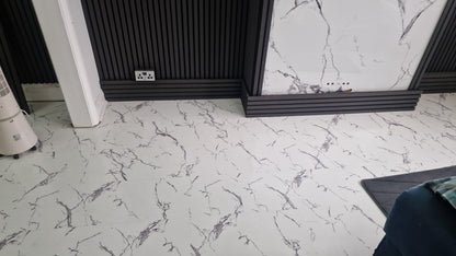 Calcutta Marble Tiles Gloss 6.5mm Thickness - Casa Floors SPC Click Vinyl Floor - 1.4884m²/Pack